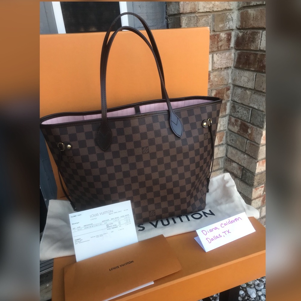 (SOLD)Louis Vuitton Neverfull MM rose ballerina